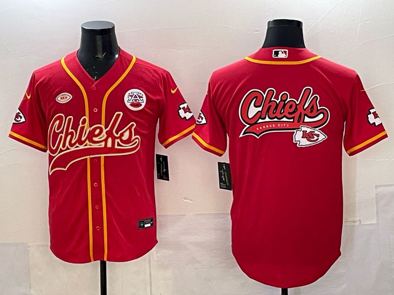 Men 2025 Nike Kansas City Chiefs Blank Red 3th generation Joint Name Limited NFL Jersey 09